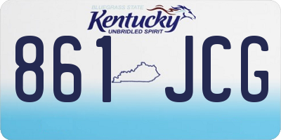 KY license plate 861JCG