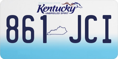 KY license plate 861JCI