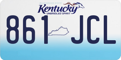 KY license plate 861JCL