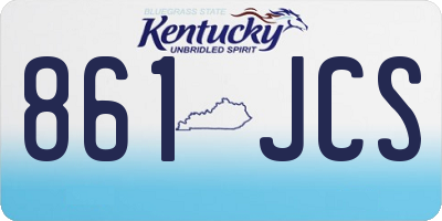 KY license plate 861JCS
