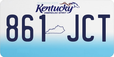 KY license plate 861JCT