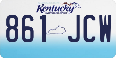 KY license plate 861JCW