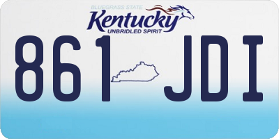 KY license plate 861JDI