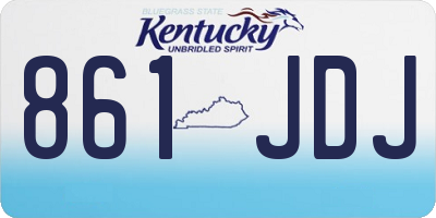 KY license plate 861JDJ