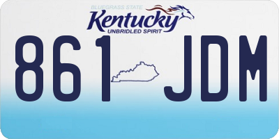KY license plate 861JDM