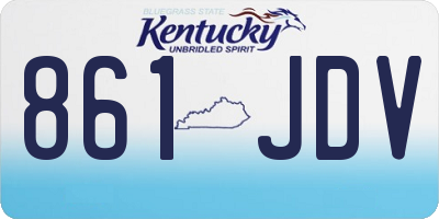 KY license plate 861JDV
