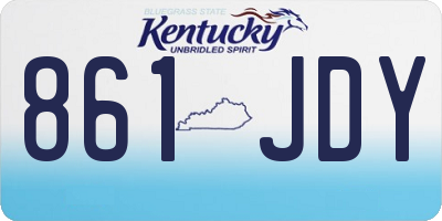 KY license plate 861JDY