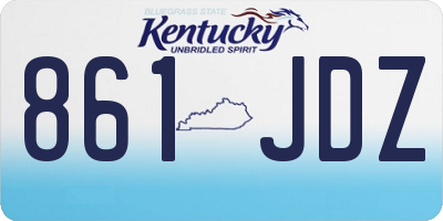 KY license plate 861JDZ