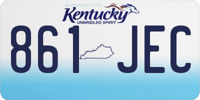 KY license plate 861JEC