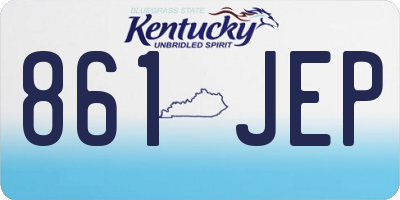 KY license plate 861JEP