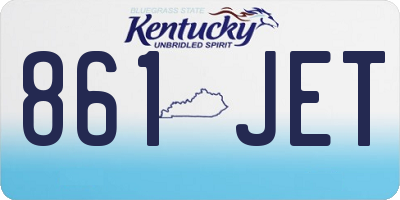 KY license plate 861JET