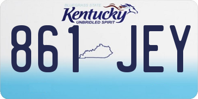 KY license plate 861JEY