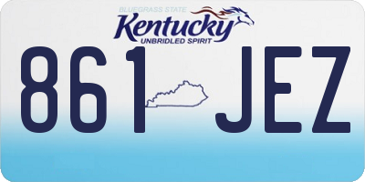 KY license plate 861JEZ