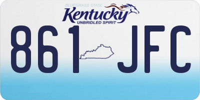 KY license plate 861JFC