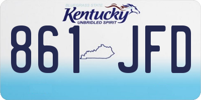 KY license plate 861JFD