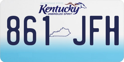 KY license plate 861JFH