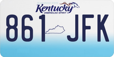 KY license plate 861JFK