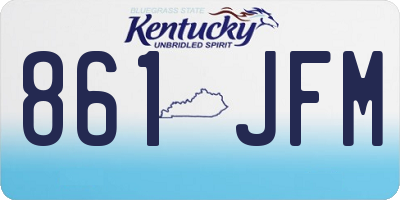 KY license plate 861JFM
