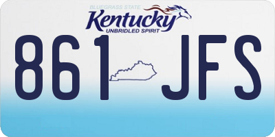 KY license plate 861JFS