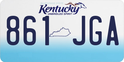 KY license plate 861JGA