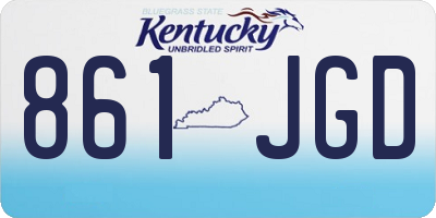 KY license plate 861JGD