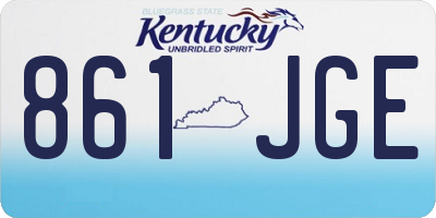 KY license plate 861JGE