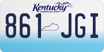 KY license plate 861JGI