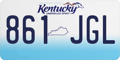 KY license plate 861JGL