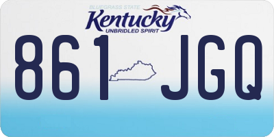 KY license plate 861JGQ