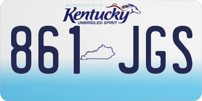KY license plate 861JGS