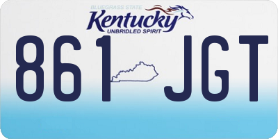 KY license plate 861JGT
