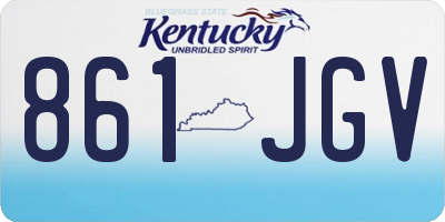 KY license plate 861JGV