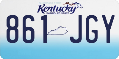 KY license plate 861JGY