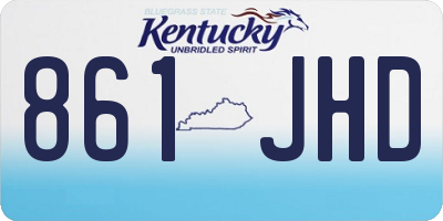 KY license plate 861JHD