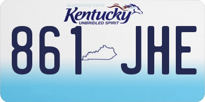 KY license plate 861JHE