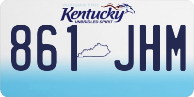 KY license plate 861JHM