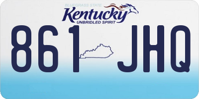 KY license plate 861JHQ