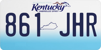 KY license plate 861JHR