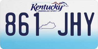 KY license plate 861JHY