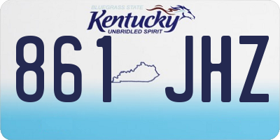KY license plate 861JHZ