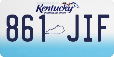 KY license plate 861JIF