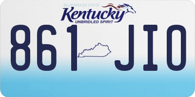 KY license plate 861JIO