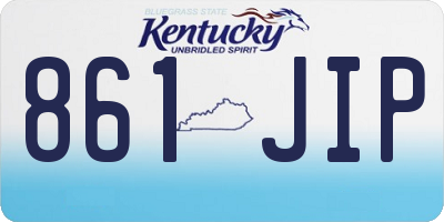 KY license plate 861JIP