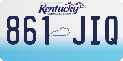 KY license plate 861JIQ