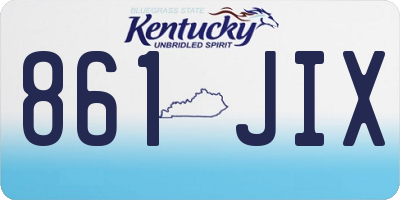 KY license plate 861JIX