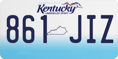 KY license plate 861JIZ