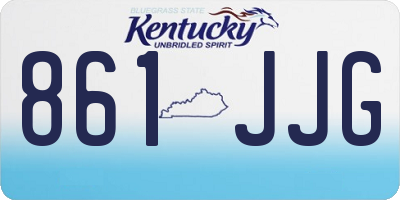 KY license plate 861JJG