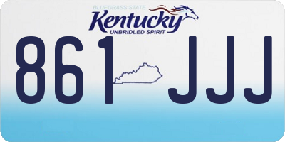 KY license plate 861JJJ