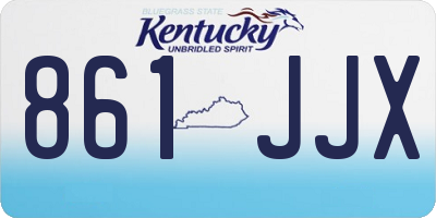 KY license plate 861JJX