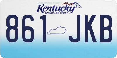 KY license plate 861JKB